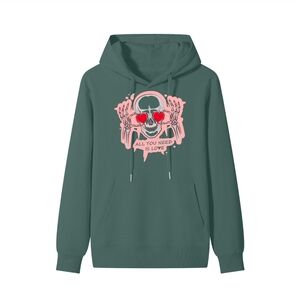 Green Skull Graphic Hoodie